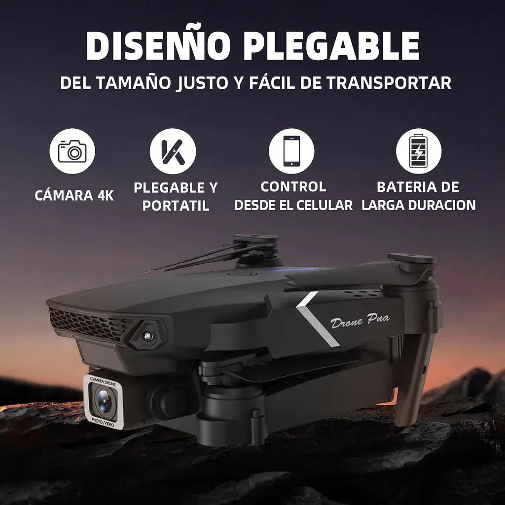Diseño plegable del dron FlyMax, cámara 4K y batería de larga duración