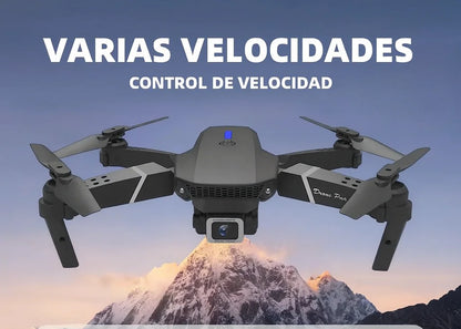 Dron FlyMax con control de velocidad sobre la montaña