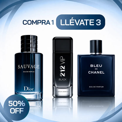 Combo 3 perfumes masculinos de lujo: compra 1 y llévate 3
