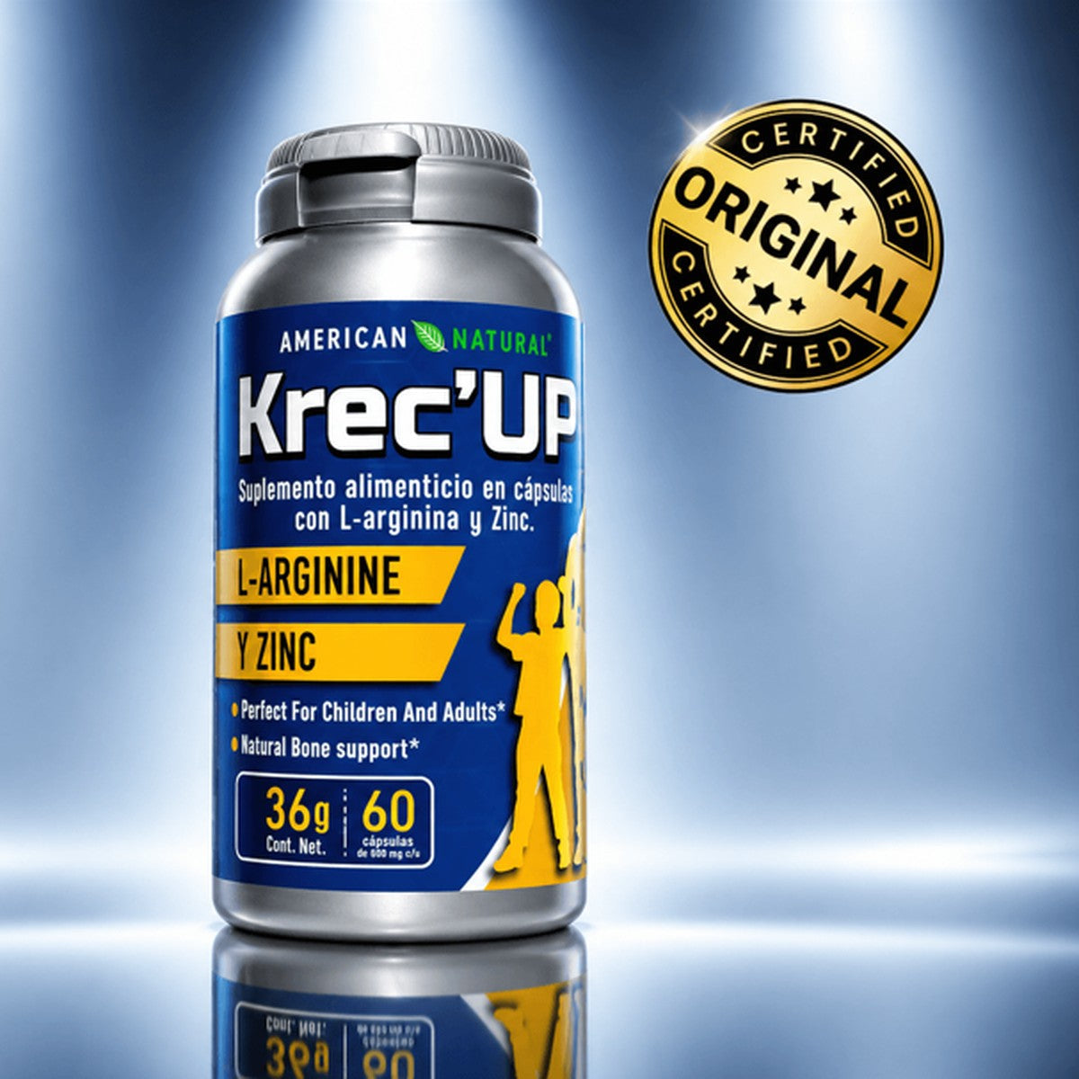 Krec'UP L-Arginina + Zinc 60 cápsulas